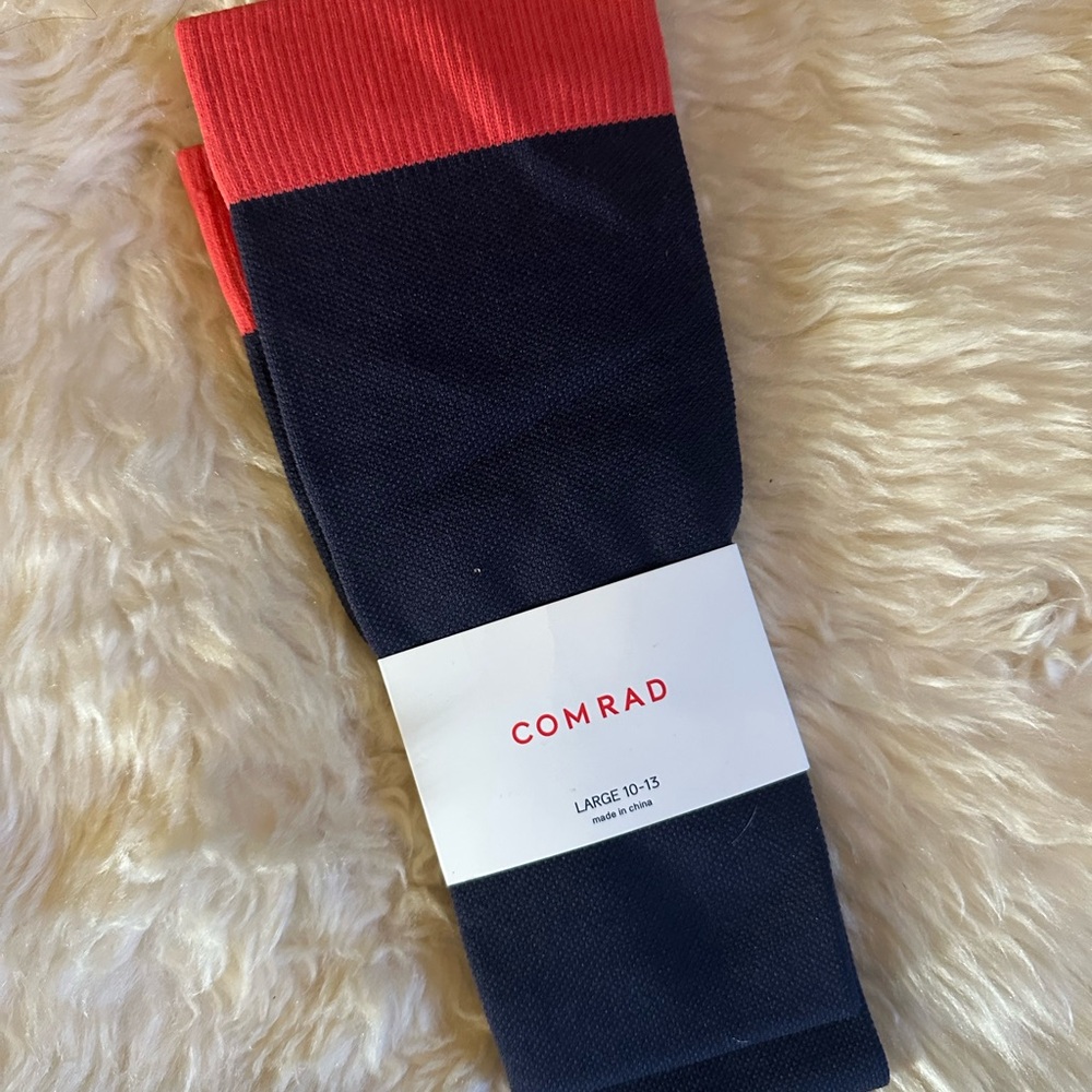 Men's Navy and Red Socks